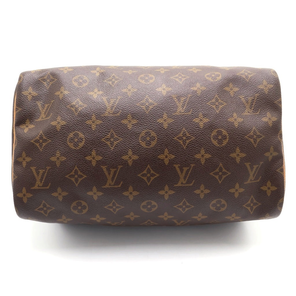 LOUIS VUITTON(ルイヴィトン) モノグラム スピーディ30 PVC レザー ハンドバッグ ミニボストンバッグ M41526 ブラウン レディース