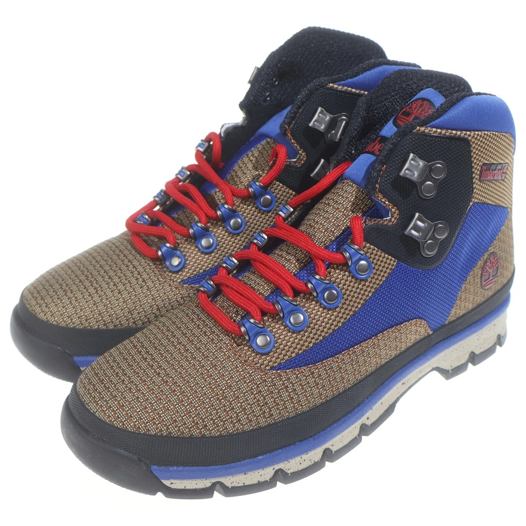 Timberland(ティンバーランド) ユーロハイカー ミッド ブーツ ジャガード US9/27.5cm ブラウン/ブルー A15QZ