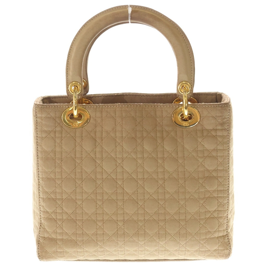 Christian Dior(クリスチャンディオール) カナージュ ハンドバッグ ナイロン ブラウンベージュ RU0010 ゴールド金具 レディース