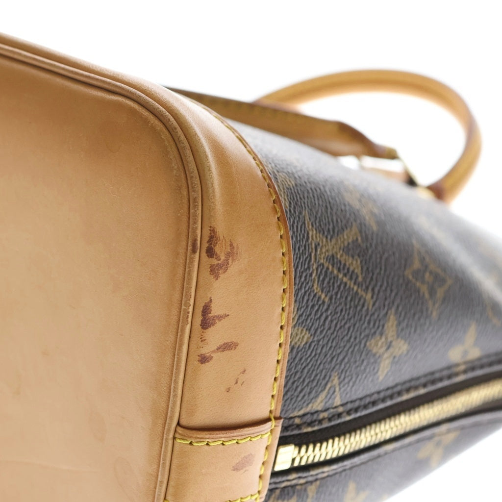 LOUIS VUITTON(ルイヴィトン) モノグラム アルマPM ハンドバッグ ブラウン レザー×PVC M53151 ゴールド金具 レディース