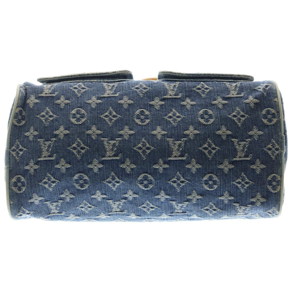 LOUIS VUITTON(ルイヴィトン) モノグラムデニム ネオスピーディ ハンドバッグ ボストンバッグ インディゴブルー×ブラウン レザー×デニム M95019 ゴールド金具 レディース