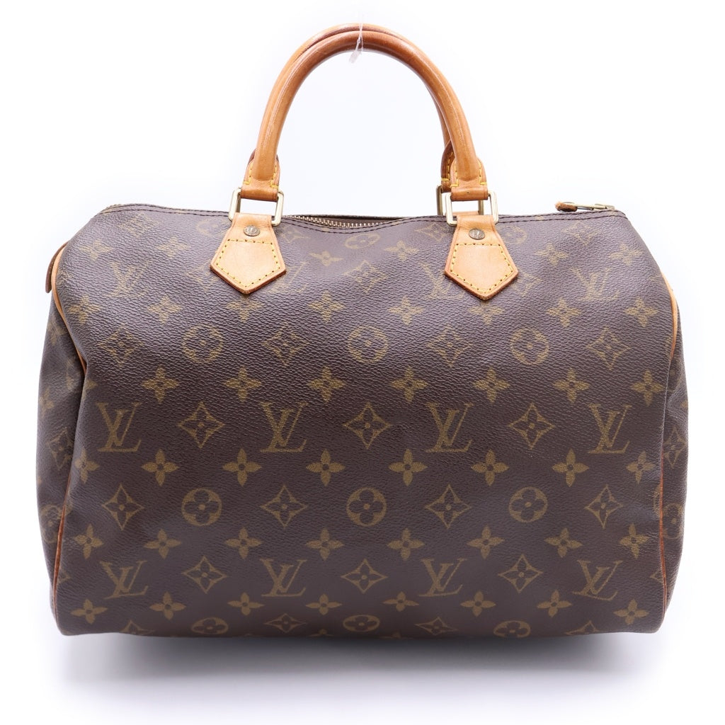 LOUIS VUITTON(ルイヴィトン) モノグラム スピーディ30 ハンドバッグ ボストンバッグ ブラウン レザー×PVC M41526 ゴールド金具