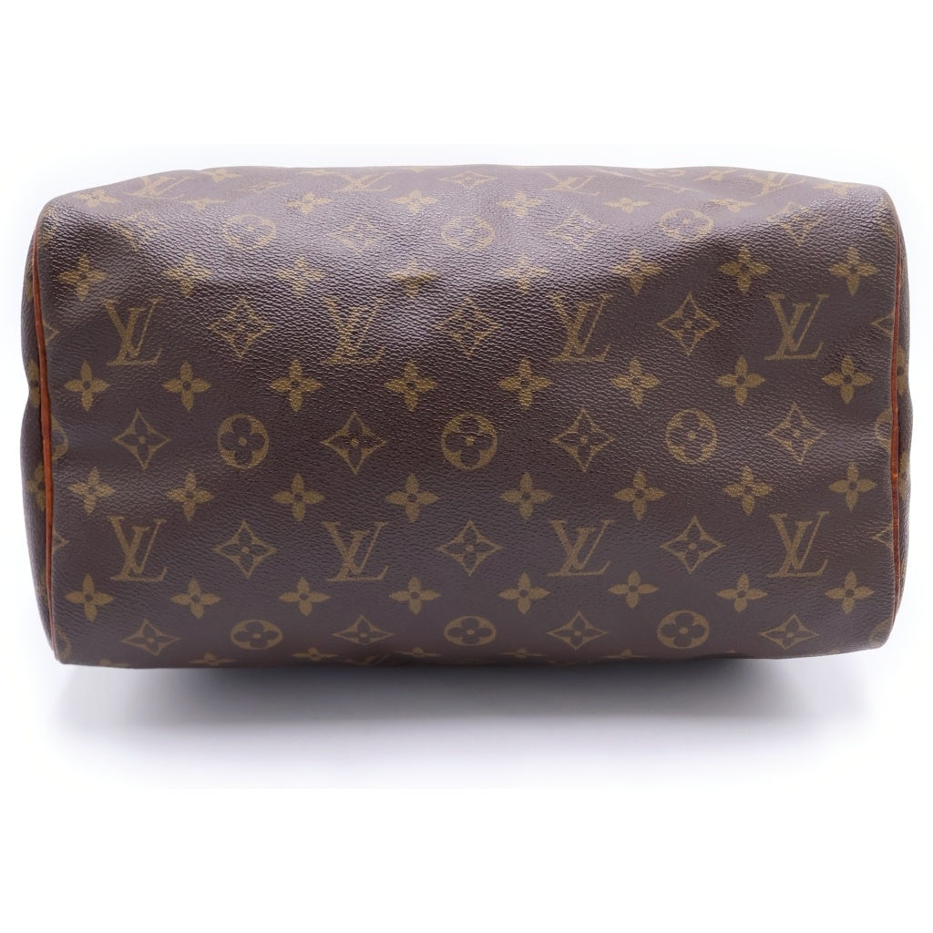 LOUIS VUITTON(ルイヴィトン) モノグラム スピーディ30 ハンドバッグ ボストンバッグ ブラウン レザー×PVC M41526 ゴールド金具