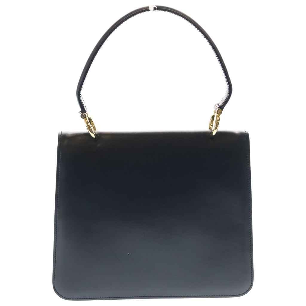 CELINE(セリーヌ) 馬車金具 ハンドバッグ ブラック レザー ゴールド金具 レディース