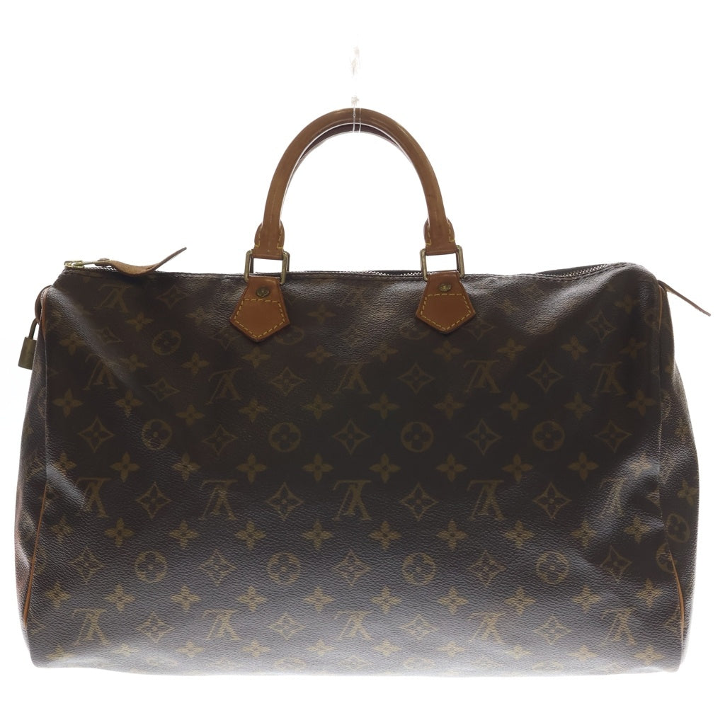 LOUIS VUITTON(ルイヴィトン) モノグラム スピーディ40 ハンドバッグ ボストンバッグ ブラウン レザー×PVC M41522 ゴールド金具