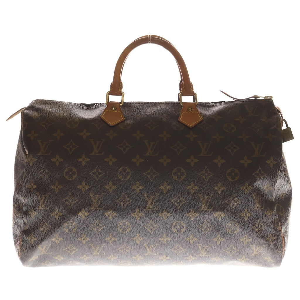 LOUIS VUITTON(ルイヴィトン) モノグラム スピーディ40 ハンドバッグ ボストンバッグ ブラウン レザー×PVC M41522 ゴールド金具