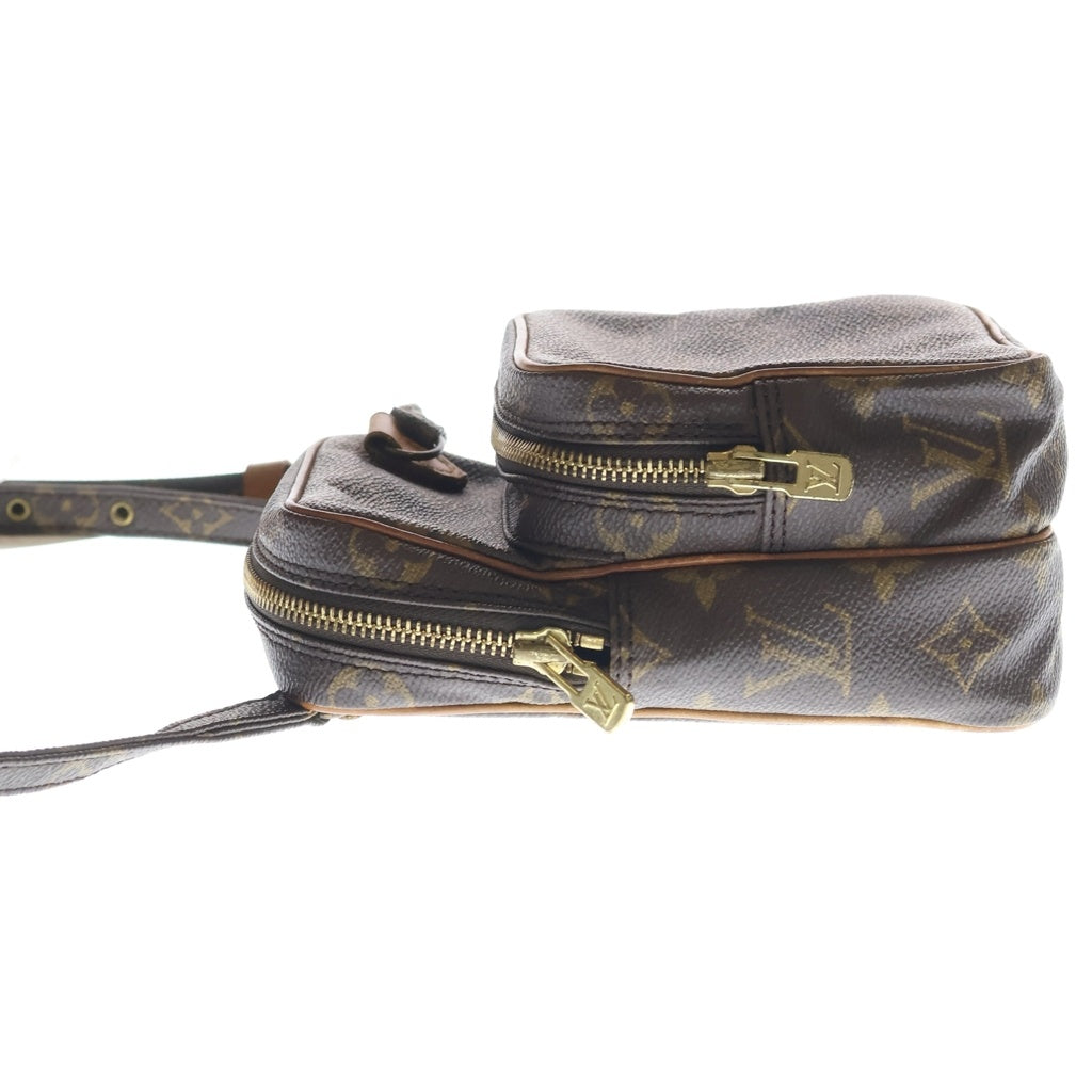 LOUIS VUITTON(ルイヴィトン) モノグラム ミニアマゾン ショルダーバッグ ミニバッグ ブラウン レザー×PVC M45238 ゴールド金具 レディース