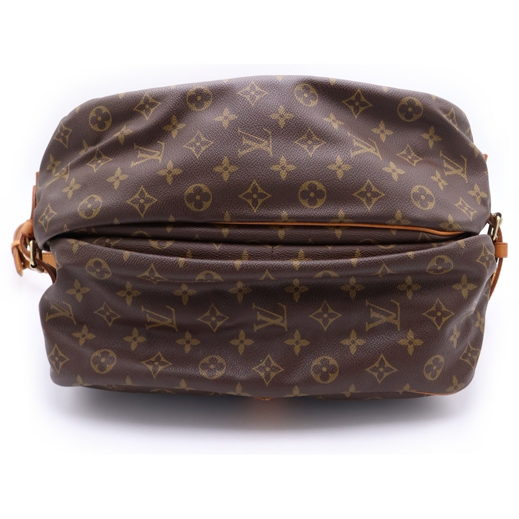 LOUIS VUITTON(ルイヴィトン) モノグラム ソミュール35 ショルダーバッグ ブラウン レザー×PVC M42254 ゴールド金具