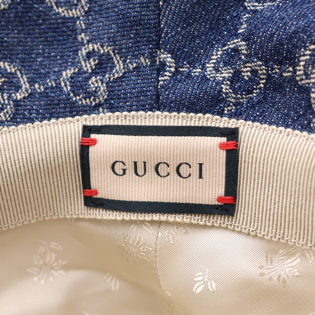 GUCCI(グッチ) GGキャンバス デニムバケットハット インディゴ 576371
