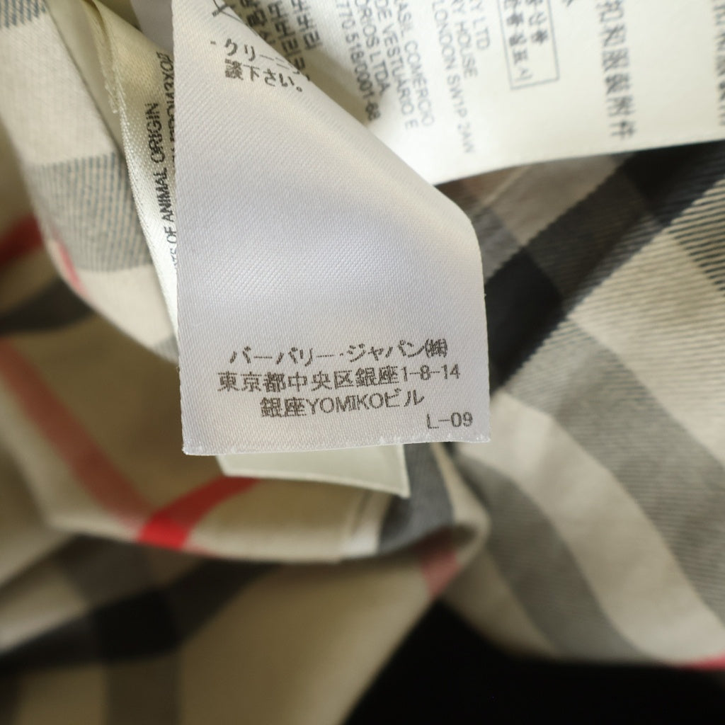 BURBERRY(バーバリー) 裏地ノバチェック柄 コットントレンチコート ブラック 3900545 レディース