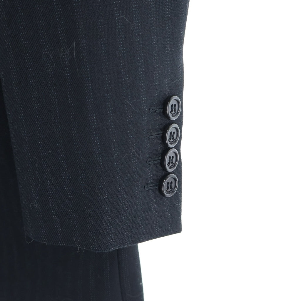 SAINT LAURENT PARIS(サンローランパリ) 20AW ストライプ柄ダブルブレストジャケット ブラック 632886 レディース