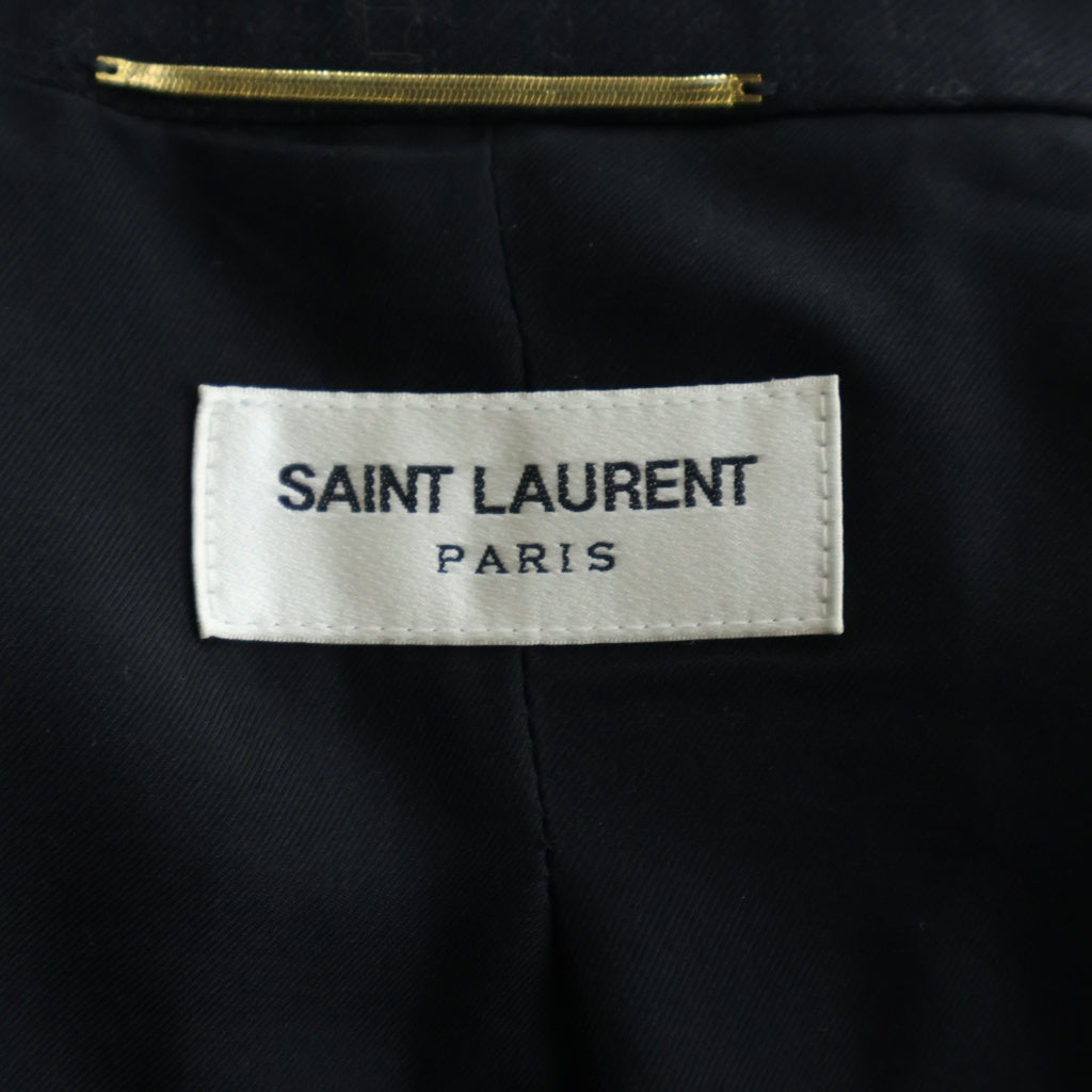 SAINT LAURENT PARIS(サンローランパリ) 20AW ストライプ柄ダブルブレストジャケット ブラック 632886 レディース