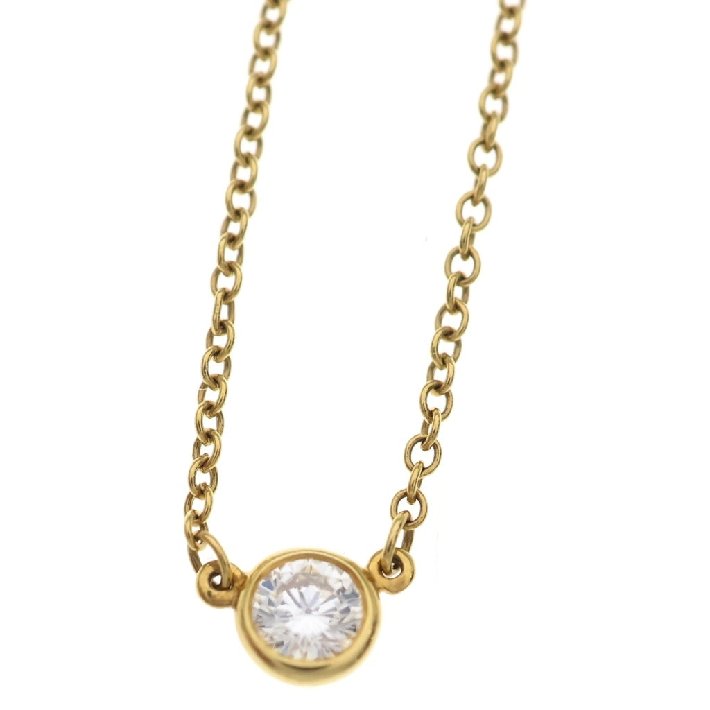 TIFFANY & Co.(ティファニー) バイザヤード 1Pダイヤ ネックレス ペンダント チェーン ゴールド Au750 レディース