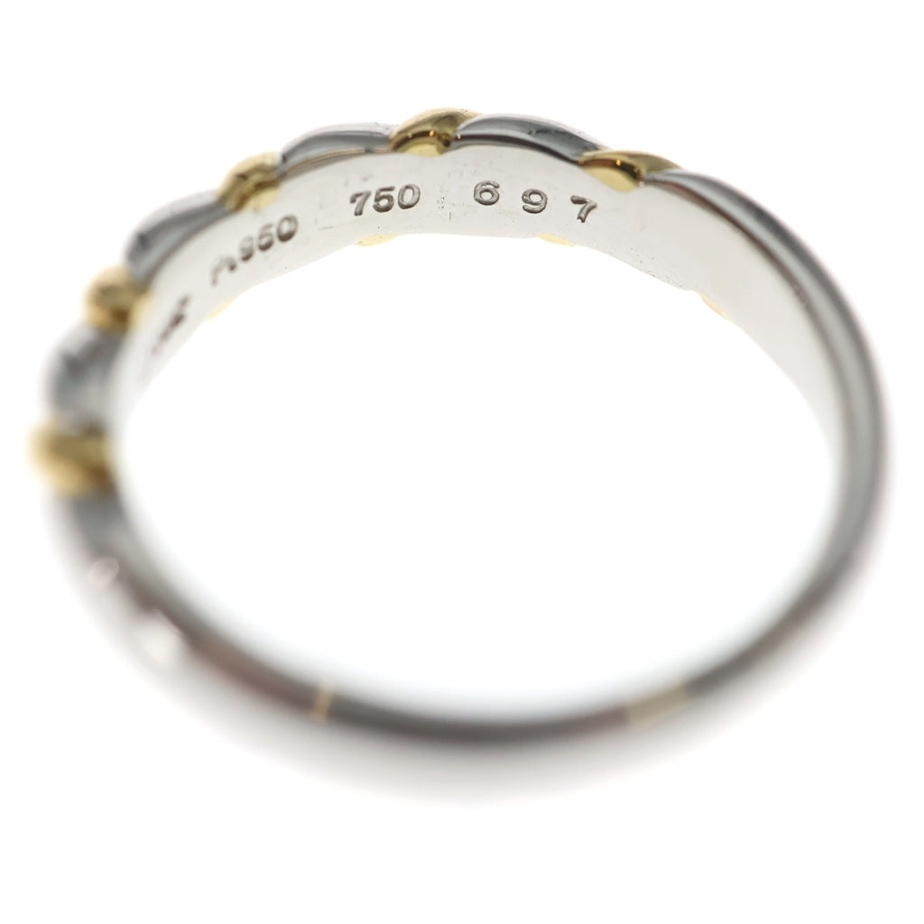 DIOR(ディオール) ツイストリング ゴールド×シルバー Pt950/750 #8.5 レディース