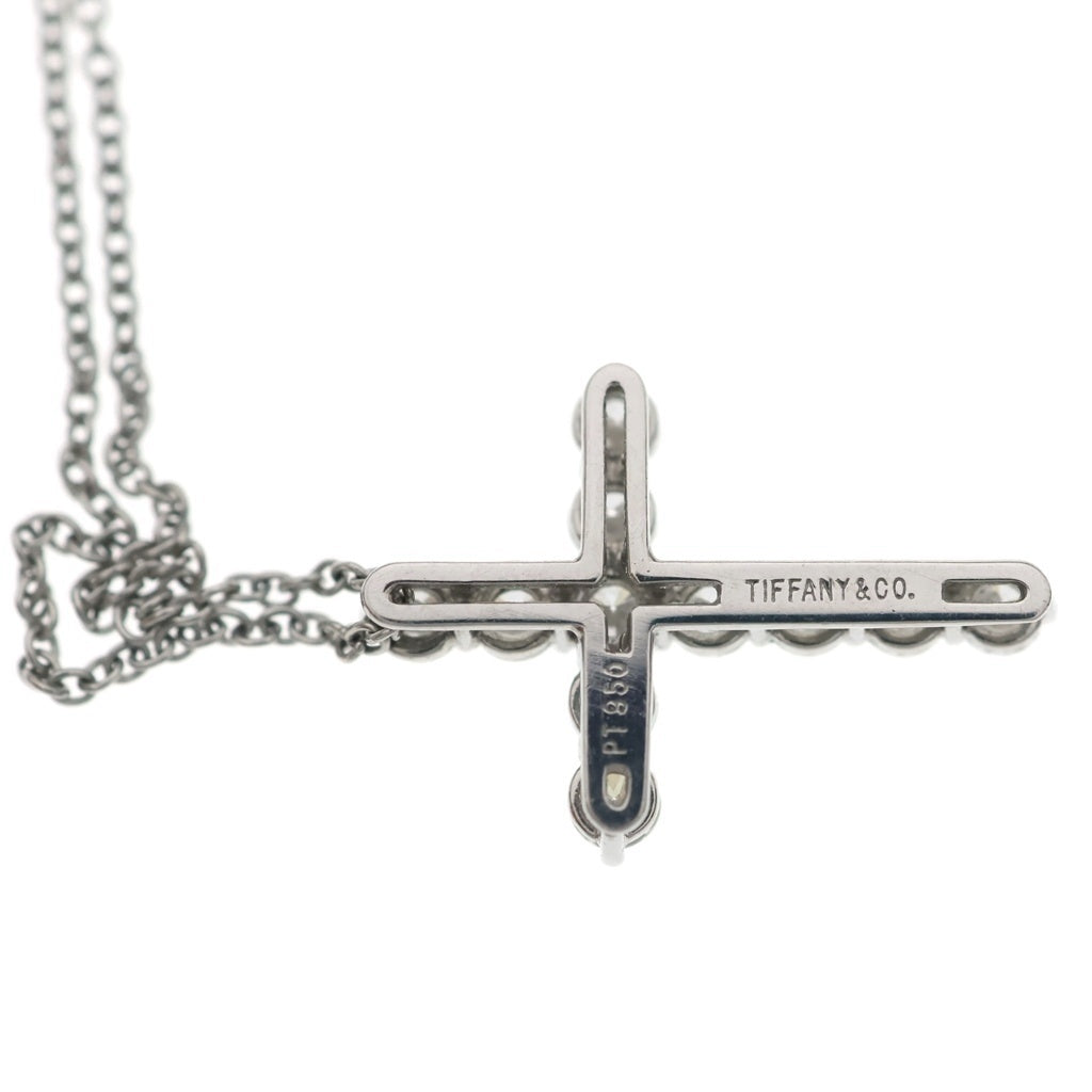 TIFFANY & Co.(ティファニー) クロス ミディアム ダイヤ 11Pダイヤ Pt950 プラチナ ネックレス ペンダント レディース