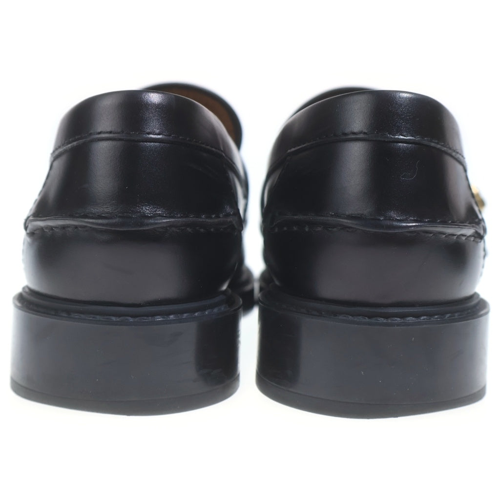 TOD'S(トッズ) レザー ローファー ライオンバックル ブラック #39