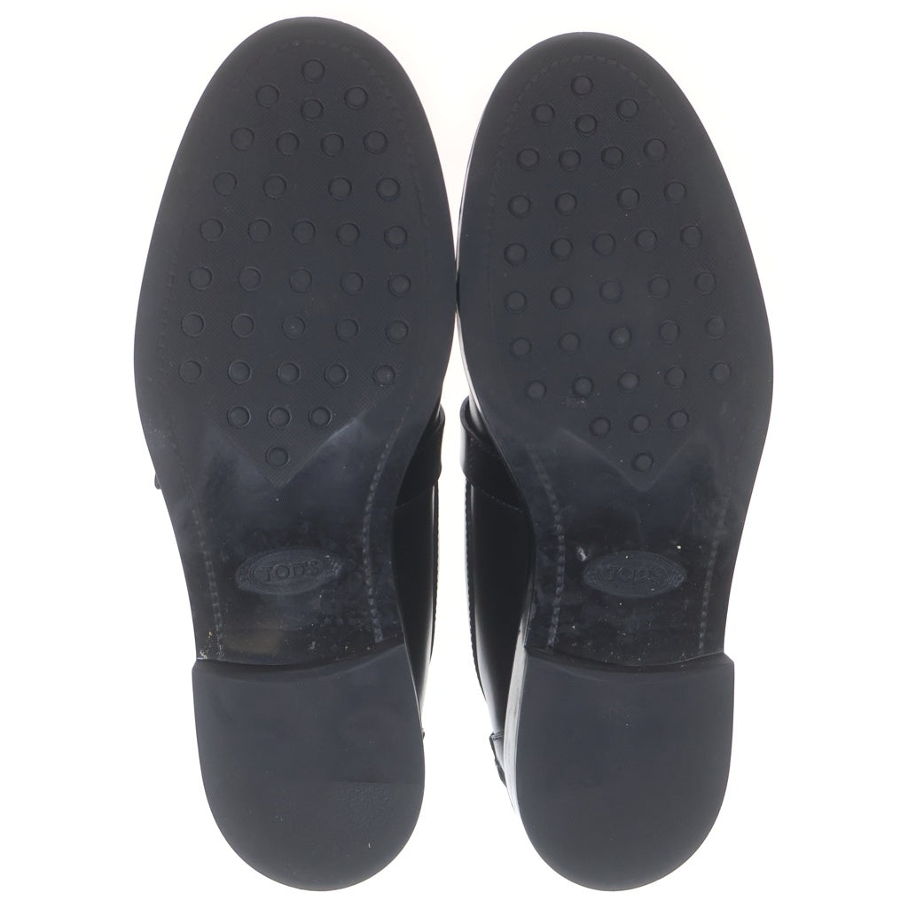 TOD'S(トッズ) レザー ローファー ライオンバックル ブラック #39
