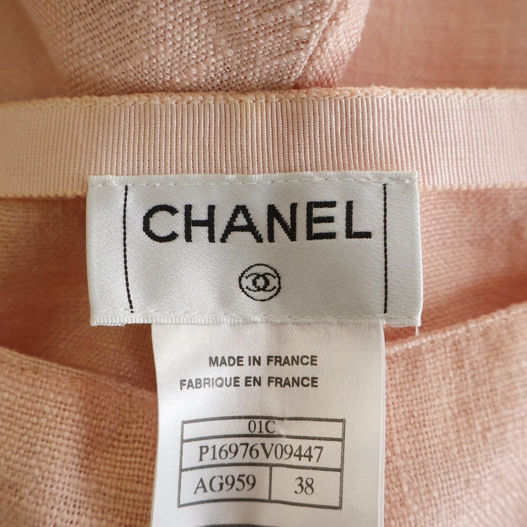 CHANEL(シャネル) 01C ココマーク シルク サイドジップ パンツ ピンク レディース P16975V09447