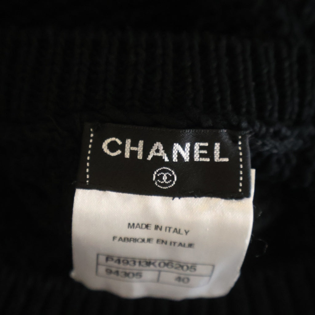 CHANEL(シャネル) 長袖ニットメッシュワンピース ブラック P49313K06205 レディース