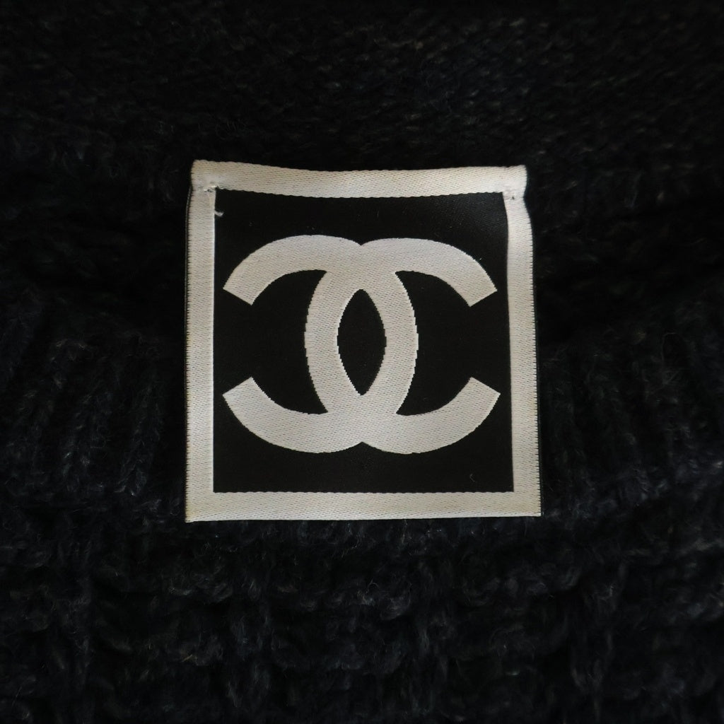 CHANEL(シャネル) ココマーク 半袖ニットワンピース ネイビー P36613K02248 レディース