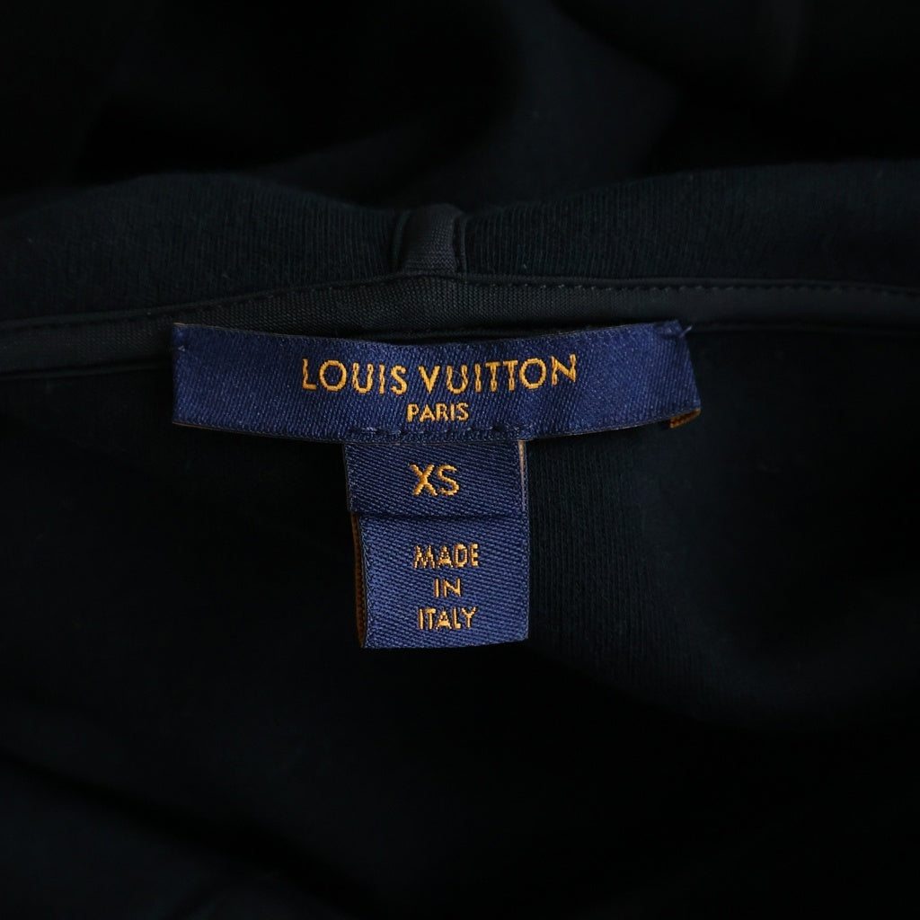 LOUIS VUITTON(ルイヴィトン) 19SS ロゴプリント プルオーバー スウェット パーカー フーディー ブラック RW191W FED FGST05 レディース