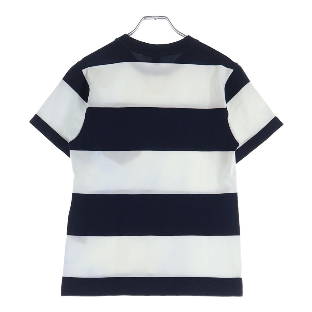 LOUIS VUITTON(ルイヴィトン) 22SS モノグラムチェーン ボーダー総柄 半袖Tシャツ カットソー ネイビー/ホワイト RW221J LO7 FMTS13