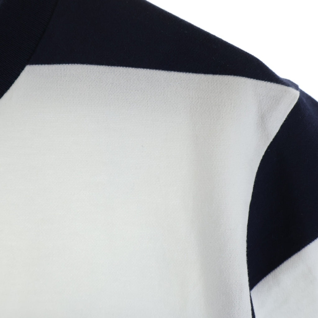 LOUIS VUITTON(ルイヴィトン) 22SS モノグラムチェーン ボーダー総柄 半袖Tシャツ カットソー ネイビー/ホワイト RW221J LO7 FMTS13