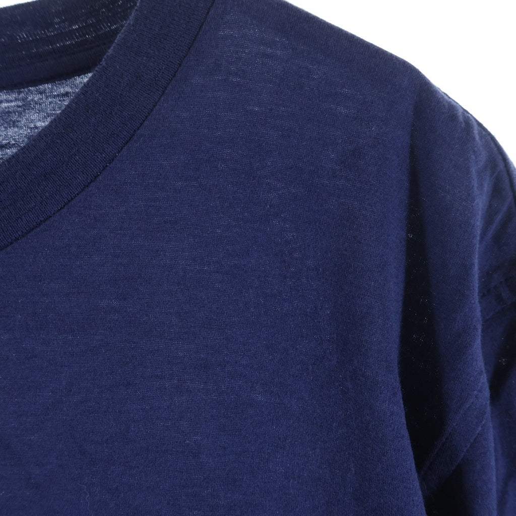 LOUIS VUITTON(ルイヴィトン) 14AW ロゴプリント ロングスリーブ 長袖Tシャツ カットソー ネイビー RM142M H6Y 12WJDY