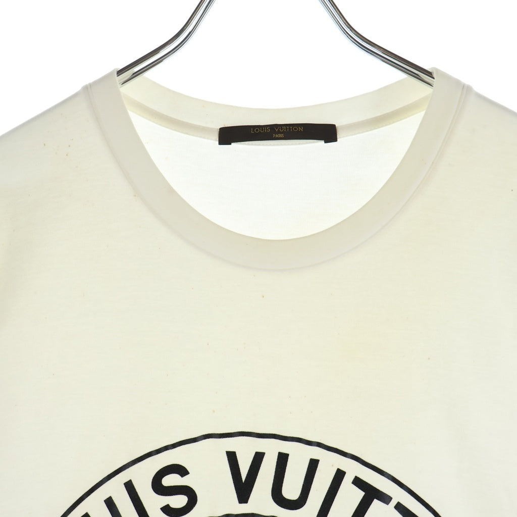 LOUIS VUITTON(ルイヴィトン) 16SS サークル ロゴプリント 半袖Tシャツ カットソー ホワイト/グレー RM161M CMS H9Y04W