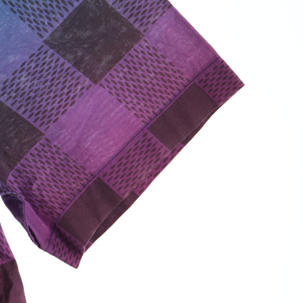 LOUIS VUITTON(ルイヴィトン) ダミエグラデーション チェック総柄 半袖シャツ ネイビー/レッド