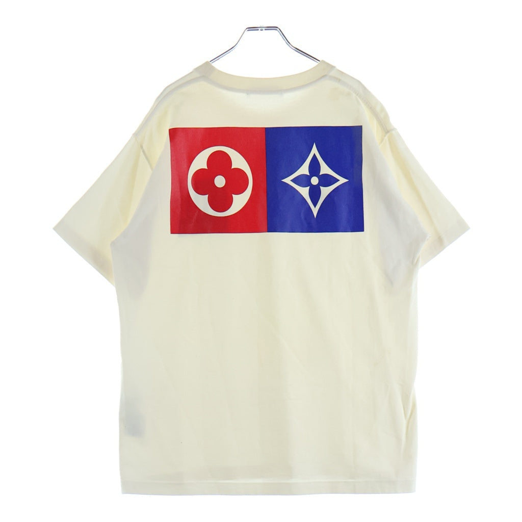 LOUIS VUITTON(ルイヴィトン) 19AW バックモノグラムフラワー プリント 半袖Tシャツ カットソー アイボリー RM192M NPL HHY07W