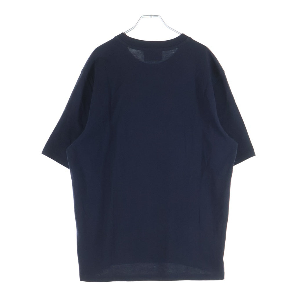 ami paris(アミパリス) ロゴ刺繍 クルーネック 半袖Tシャツ カットソー ネイビー UTS075.726