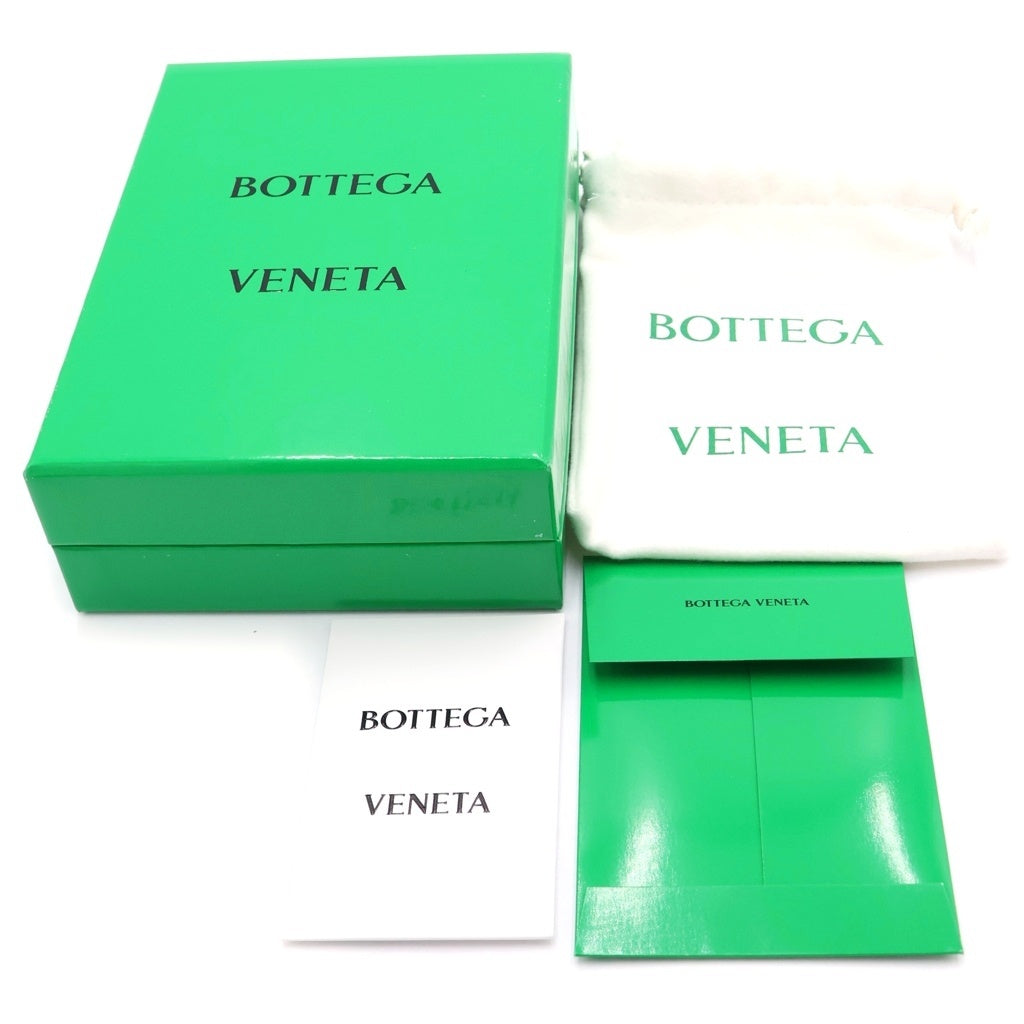 BOTTEGA VENETA(ボッテガヴェネタ) イントレチャート バイカラー 二つ折り財布 ウォレット レザー ブラック/ホワイト レディース