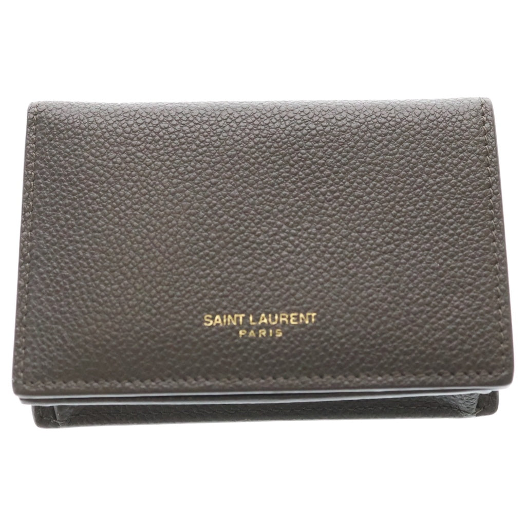 SAINT LAURENT PARIS(サンローランパリ) カードケース レザー 名刺入れ グレー 468994