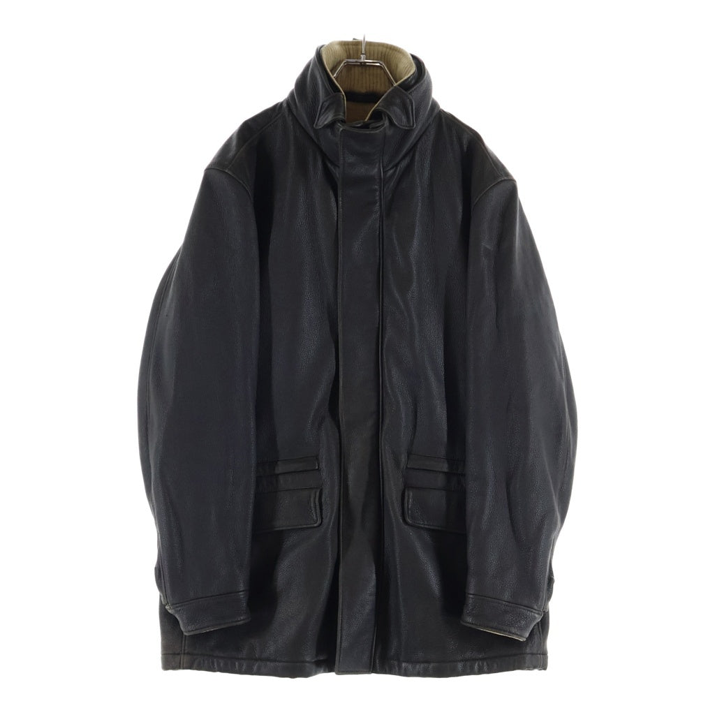 Loro Piana(ロロピアーナ) Deerskin Leather Jacket 鹿革 レザージャケット ジップアップ riri 裏地カシミヤ イタリア製 ブラウン