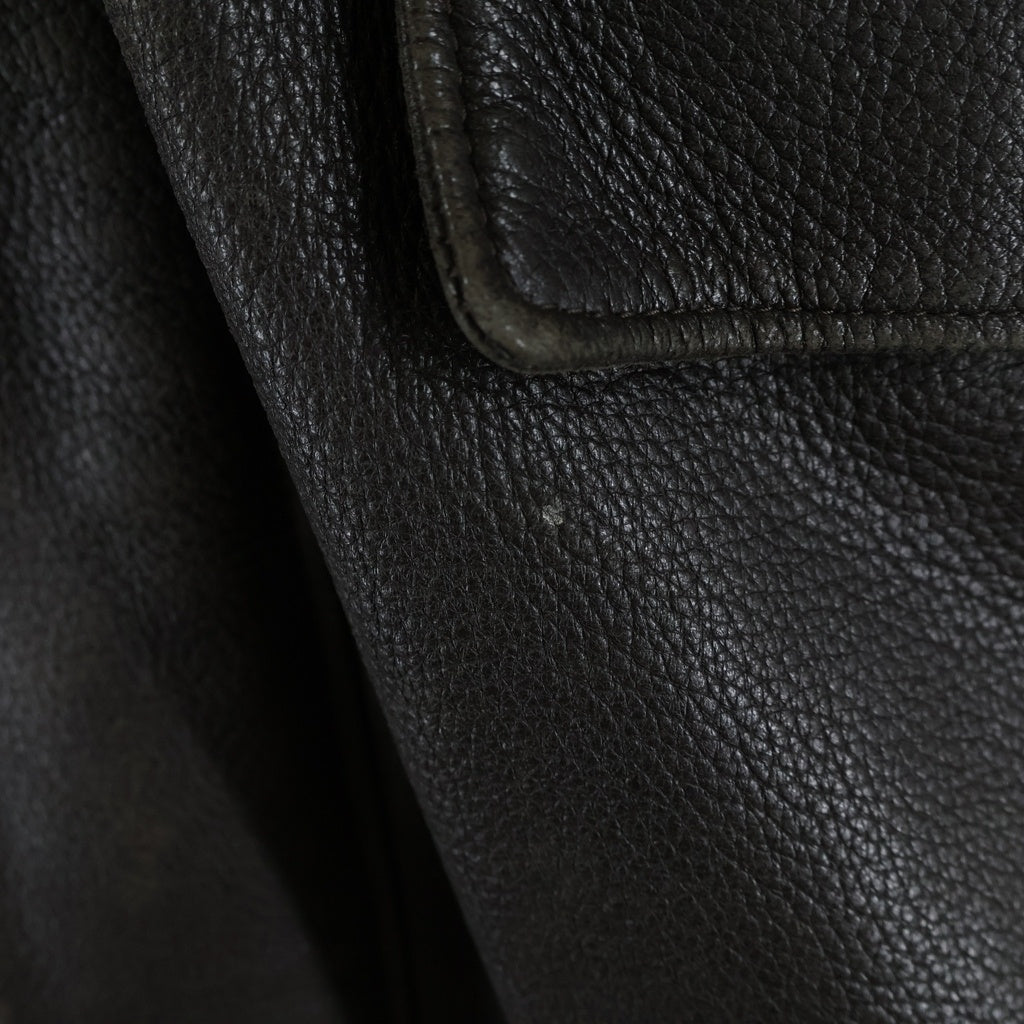 Loro Piana(ロロピアーナ) Deerskin Leather Jacket 鹿革 レザージャケット ジップアップ riri 裏地カシミヤ イタリア製 ブラウン