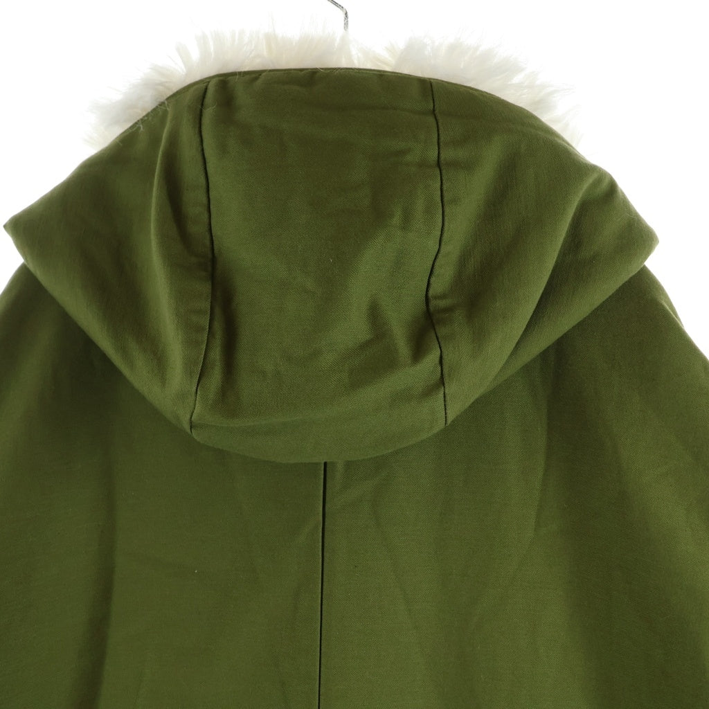 rag & bone(ラグアンドボーン) コットン ファー付き モッズコート ジップアップ グリーン WAW22F2016FG16 レディース