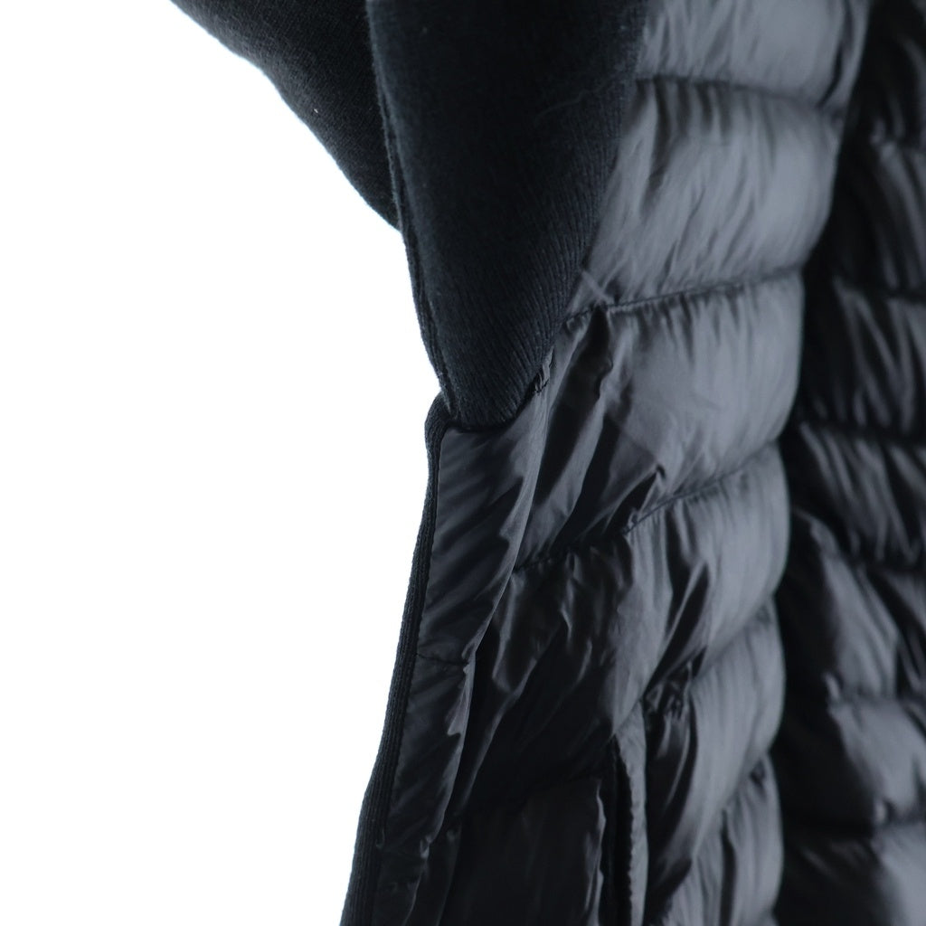 MONCLER(モンクレール) MAGLIA TRICOT CARDIGAN カーディガントリコ ダウン切替 ジップアップフーデット ニットジャケット ネイビー E10919420400 レディース