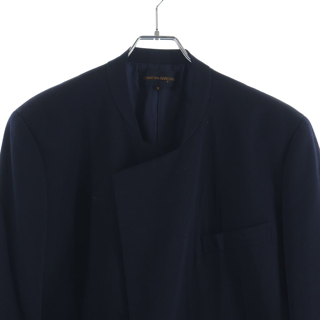 COMME des GARCONS(コムデギャルソン) 88AW archive 裾ベロア切り替え テーラードジャケット AD1988 GJー05071M ネイビー レディース