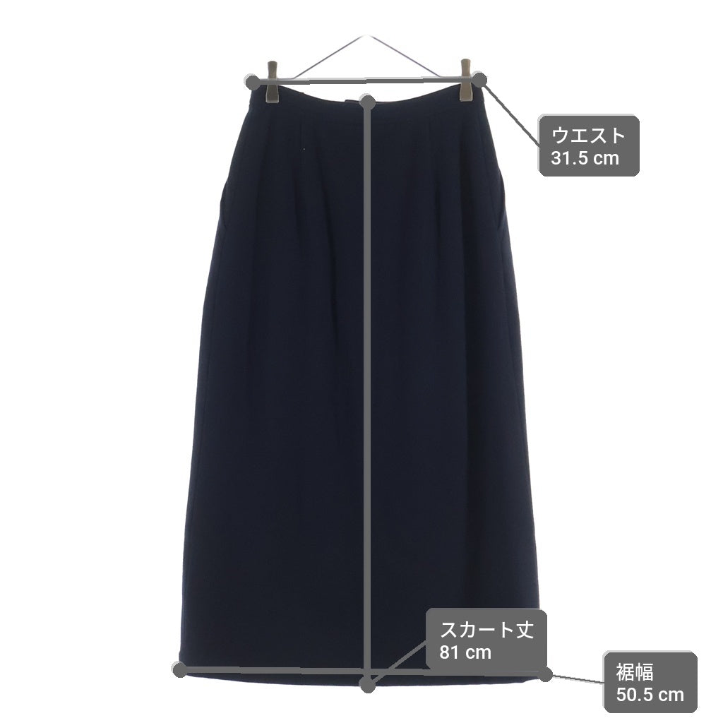 COMME des GARCONS(コムデギャルソン) 80s archive ウールロングスカート AD表記無し ネイビー GSー05055M レディース