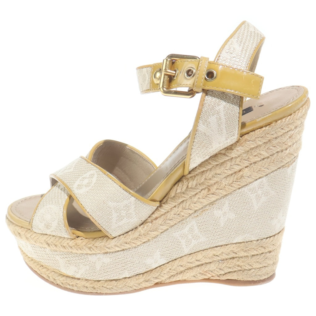 LOUIS VUITTON(ルイヴィトン) スターボードライン ウエッジソールサンダル ベージュ #35 1/2 レディース