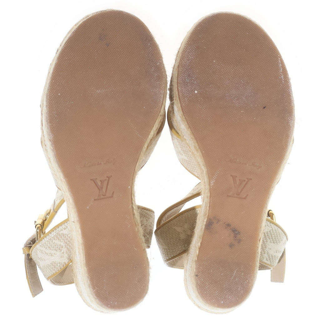 LOUIS VUITTON(ルイヴィトン) スターボードライン ウエッジソールサンダル ベージュ #35 1/2 レディース