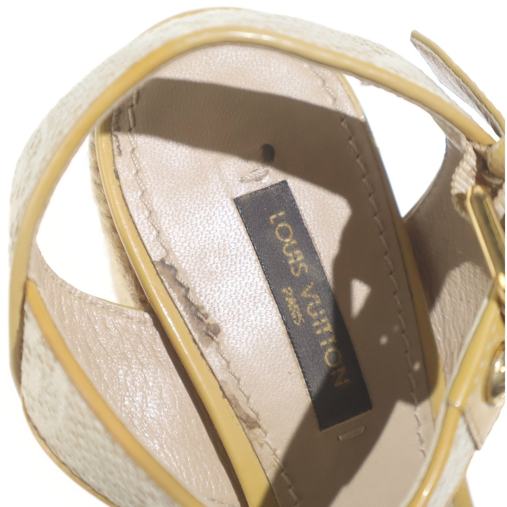 LOUIS VUITTON(ルイヴィトン) スターボードライン ウエッジソールサンダル ベージュ #35 1/2 レディース