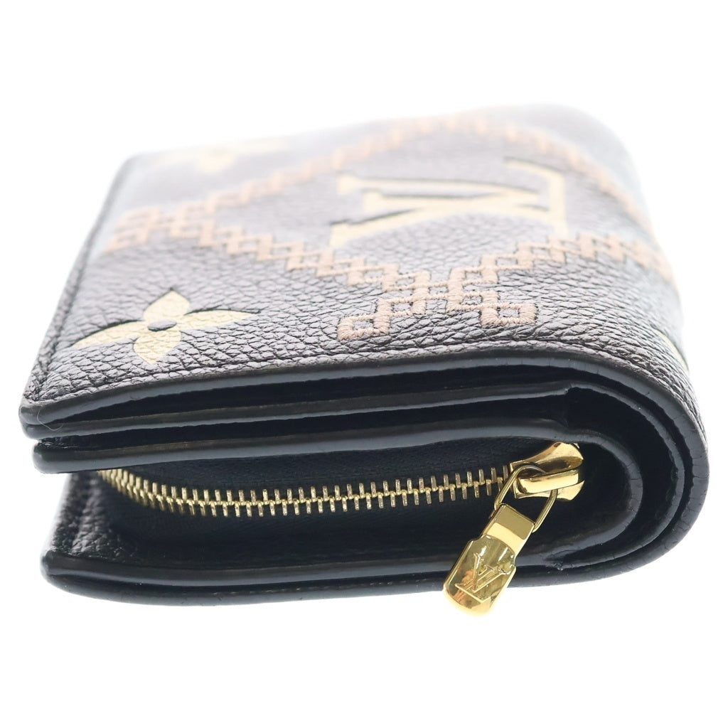 LOUIS VUITTON(ルイヴィトン) モノグラム アンプラント ブロデリー ポルトフォイユ クレア レザー 財布 ウォレット ブラック M81139 レディース