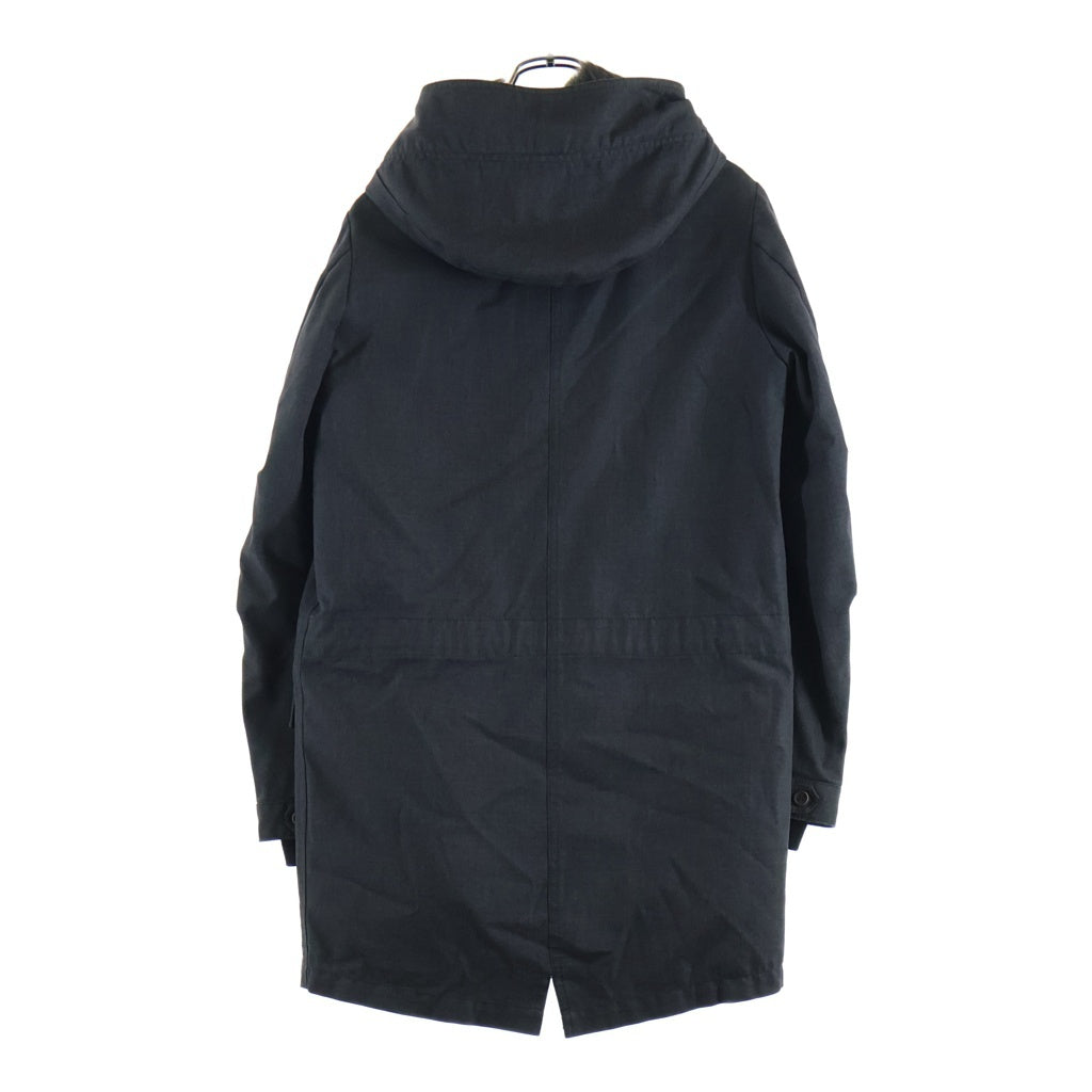 HAUTE(オート) ライナー付き モッズコート ファー フード付き ジップアップ グレー
