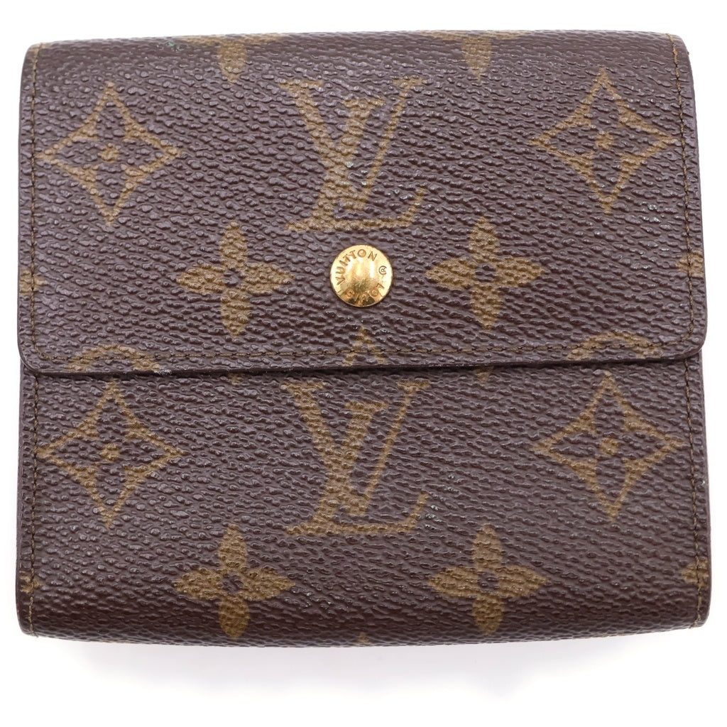 LOUIS VUITTON(ルイヴィトン) モノグラム ポルトフォイユ・エリーズ 三つ折り財布 コンパクトウォレット ブラウン PVC M61654 レディース