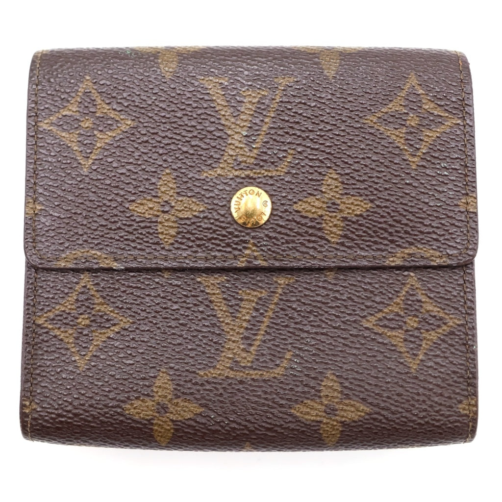 LOUIS VUITTON(ルイヴィトン) モノグラム ポルトフォイユ・エリーズ 三つ折り財布 コンパクトウォレット ブラウン PVC M61654 レディース