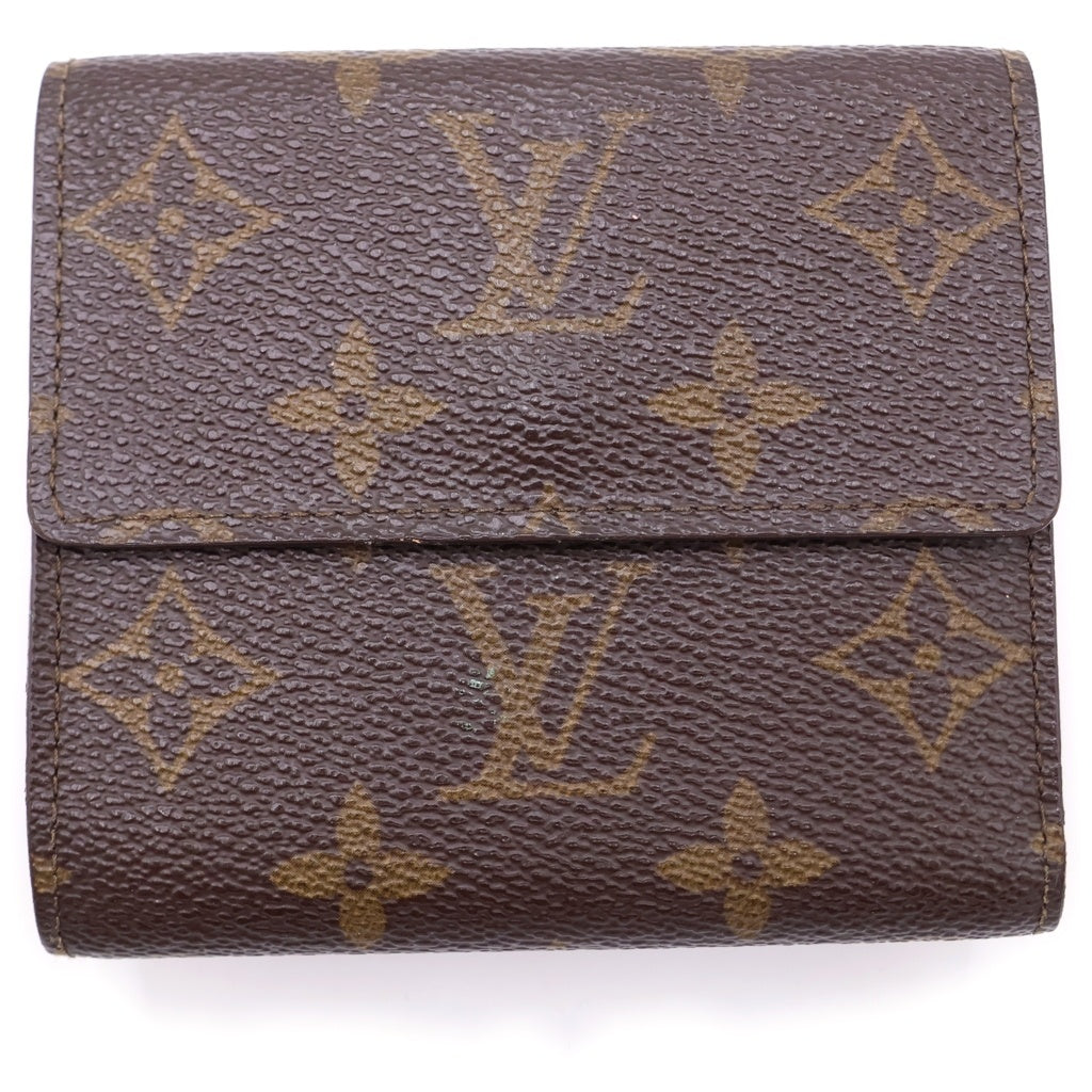 LOUIS VUITTON(ルイヴィトン) モノグラム ポルトフォイユ・エリーズ 三つ折り財布 コンパクトウォレット ブラウン PVC M61654 レディース