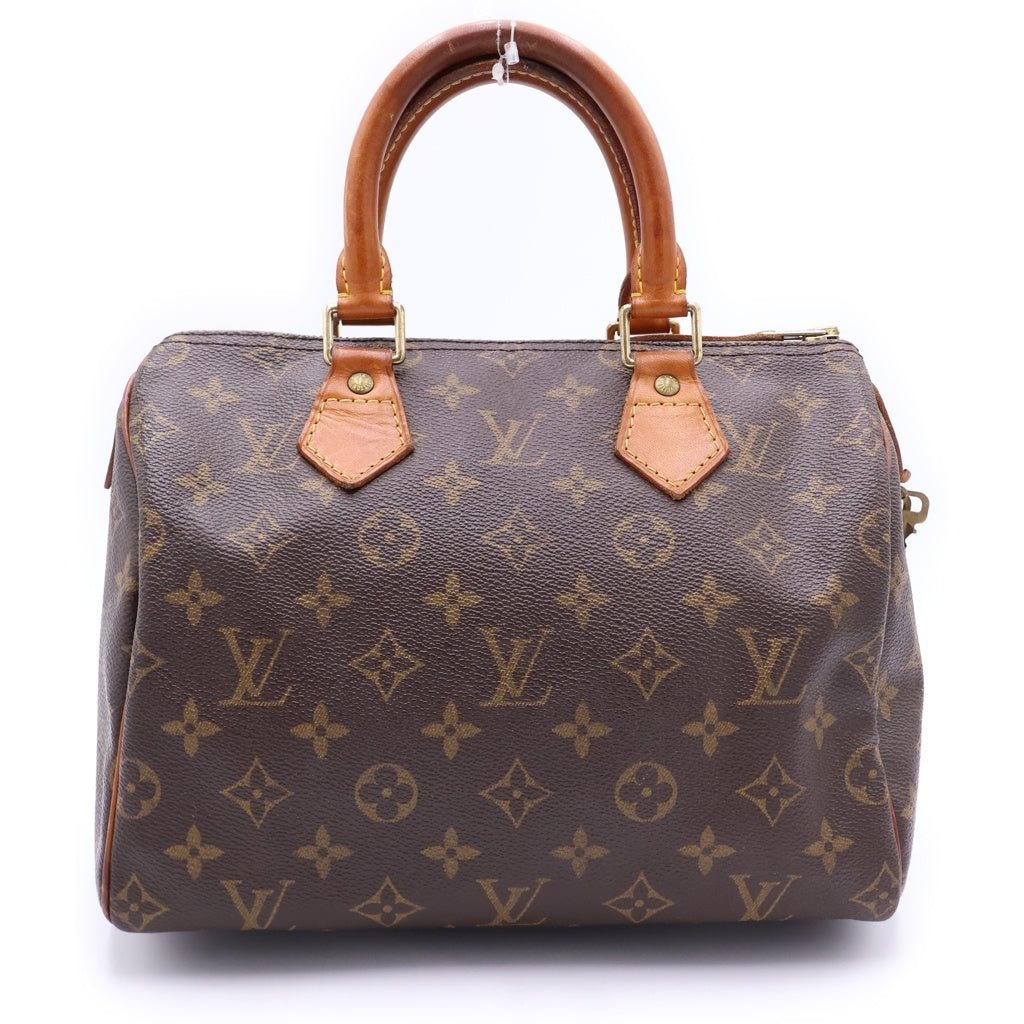 LOUIS VUITTON(ルイヴィトン) モノグラム スピーディ25 PVC レザー ミニボストンバッグ ハンドバッグ M41528 ブラウン レディース