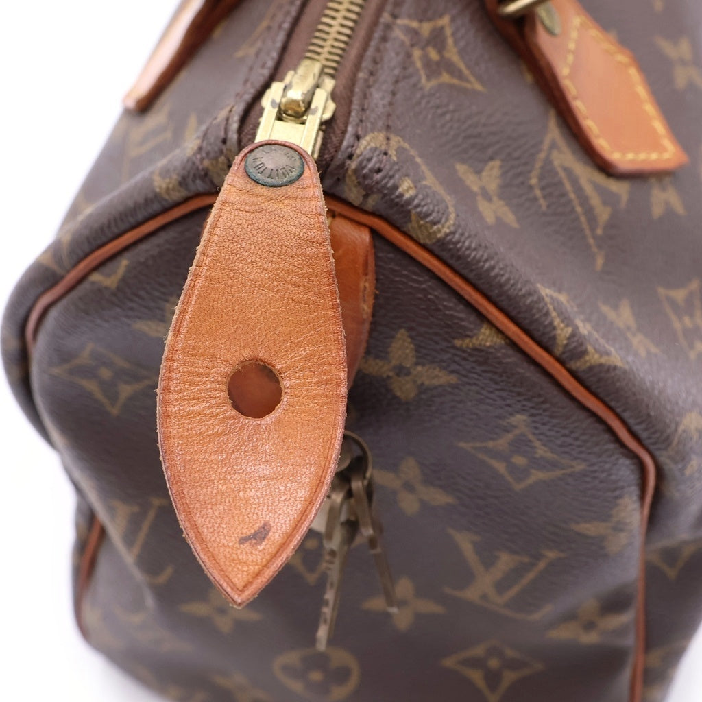 LOUIS VUITTON(ルイヴィトン) モノグラム スピーディ25 PVC レザー ミニボストンバッグ ハンドバッグ M41528 ブラウン レディース